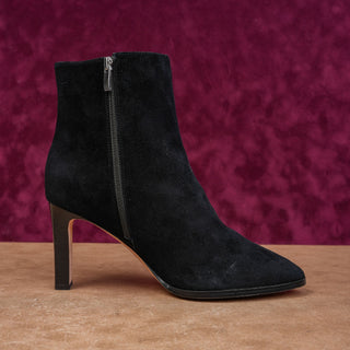 PAIGE Women Cami Zip Black Suede Dress Round Ankle Heel Boots size 11