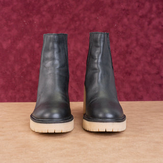 Dolce Vita Women H2O Black Leather Chelsea Platform Boots size 10