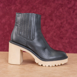 Dolce Vita Women H2O Black Leather Chelsea Platform Boots size 10