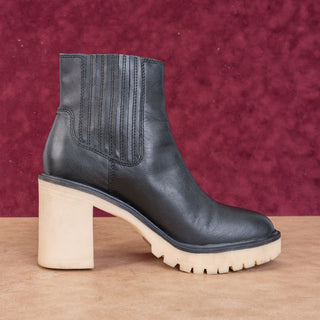 Dolce Vita Women H2O Black Leather Chelsea Platform Boots size 10
