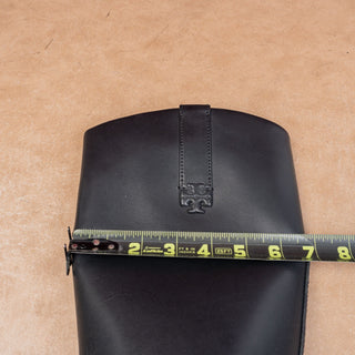 Tory Burch Wmn Logo T Black Leather Classic Riding Equestrian Tall Boots sz 5.5