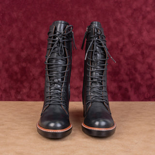 Reformation Women Ada Lace-up Zip Mid calf Combat Boots sz 5