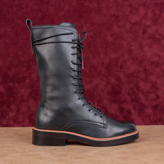 Reformation Women Ada Lace-up Zip Mid calf Combat Boots sz 5