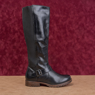 Kenneth Cole Women Jenn Black Leather Fashion Equestrian Riding Tall Boots sz 6