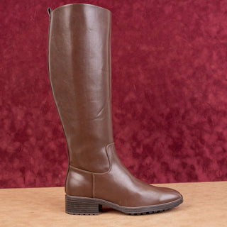 Nine West Women Cindy Brown Vegan Leather Riding Equestrian Knee Boots sz 8