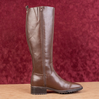 Nine West Women Cindy Brown Vegan Leather Riding Equestrian Knee Boots sz 8