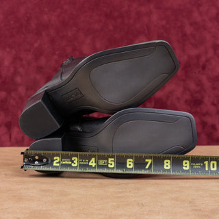 Franco Sarto Women Valor Black Leather Western Square Toe Boots sz 8.5