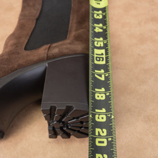 Steve Madden Wmn Deegan Brown Suede Platform Retro Fashion Knee Boots Sz 9.5