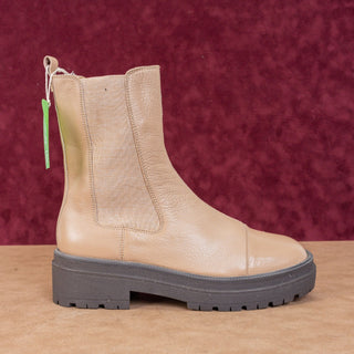 Sam Edelman Wmn Wellington Sesame Leather Festival Chelsea Platform Boots sz 10