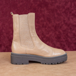 Sam Edelman Wmn Wellington Sesame Leather Festival Chelsea Platform Boots sz 10