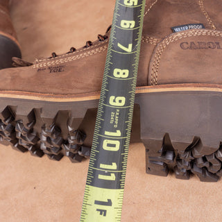 Carolina Men Logger Comp Toe Brown Leather Waterproof Work Vibram Boots 7.5