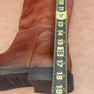 Steve Madden Women Gaige Wide Calf Brown Leather Equestrian Riding Boots sz 10