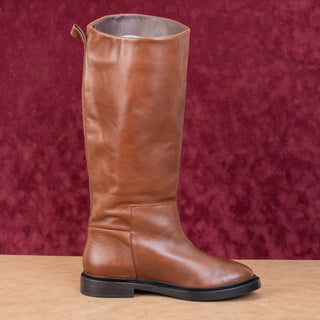 Steve Madden Women Gaige Wide Calf Brown Leather Equestrian Riding Boots sz 10