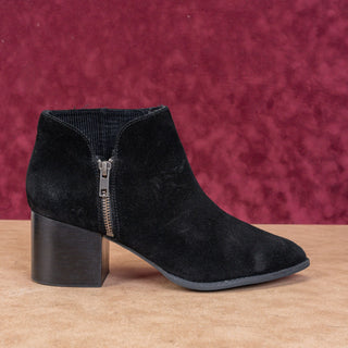 Seychelles Women Chaparral Western Black Suede Zip Block Heel Ankle Boots sz 9