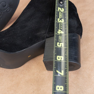 Seychelles Women Chaparral Western Black Suede Zip Block Heel Ankle Boots sz 9