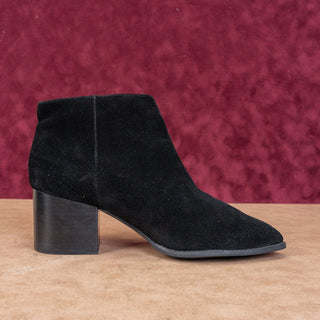 Seychelles Women Chaparral Western Black Suede Zip Block Heel Ankle Boots sz 9