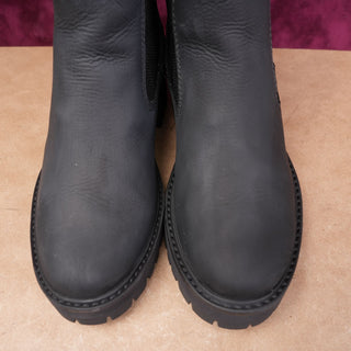 Timberland Women Courmayeur Valley Black Nubuck Chelsea Ankle Boots sz 6.5