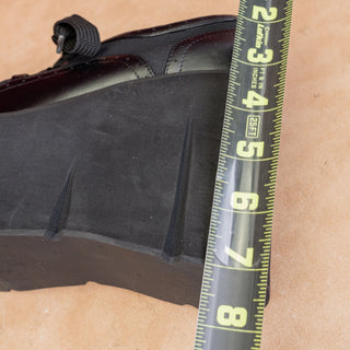 Widow Women Black Leather Platform Oxford Lace-up Shoes size 9