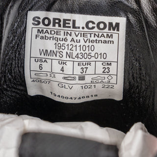 Sorel Women Brex Lace-up Waterproof White Black Leather Platform Combat Boots sz 6