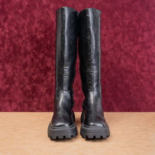 Kate Perry Wmn Geli Black Faux Leather Festival Party Platform Fashion Boots 9