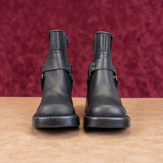 Jeffrey Campbell Women Operator Black Leather Moto Biker Ankle Boots sz 5