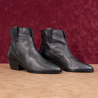 Linea Paolo Women Wit Black Leather Festival Western Cowboy Ankle Boots sz 11