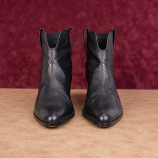 Linea Paolo Women Wit Black Leather Festival Western Cowboy Ankle Boots sz 11