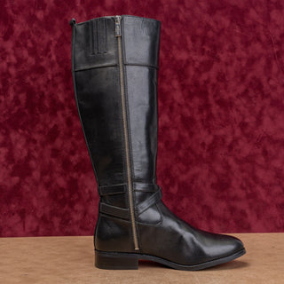 Michael Kors Women Preston Black Leather Riding Equestrian Fashion Boots sz 8.5