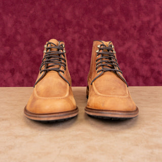 Warfield & Grand Men Cognac Leather Lace-up Dress Combat Boots sz 13