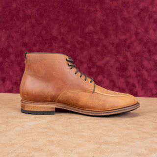 Warfield & Grand Men Cognac Leather Lace-up Dress Combat Boots sz 13