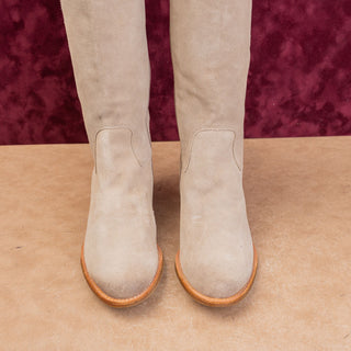Sofft Women Sharnell Taupe Suede Back Lace-up Rust Suede Riding Boots sz 8.5