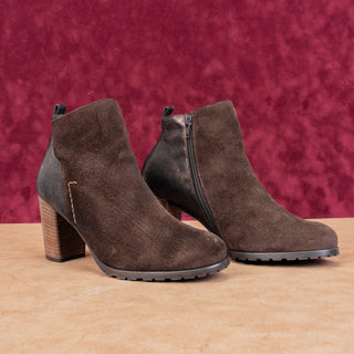 Paul Green Women Rock Brown Leather Zip Ankl eFashion Boots sz 8.5US UK 6