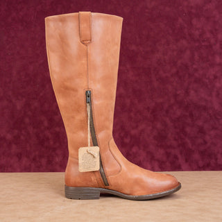 Born Women Shaunie Brown Leather Wide Calf Equestrian Riding Knee Boots size 8