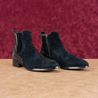 Donald Pliner Women Banks Black Leather Zip Ankle Chelsea Boots sz 9