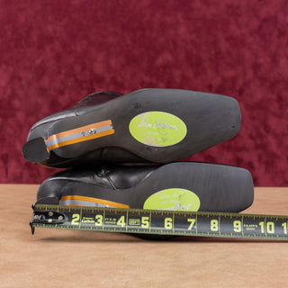 Sam Edelman Women Wide Calf Black Leather square toe Fashion Knee Boots sz 8.5