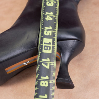 Sam Edelman Women Wide Calf Black Leather square toe Fashion Knee Boots sz 8.5