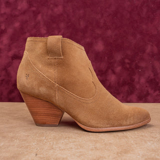 Frye Women Reina Fashion Brown Western Cowboy Ankle Suede boots sz 8.5