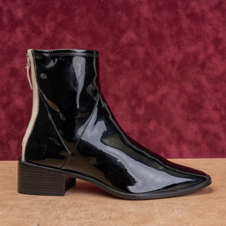 Linea Paolo Women Vitoria Black Patent Leather Dress Fashion Ankle Boots sz 11