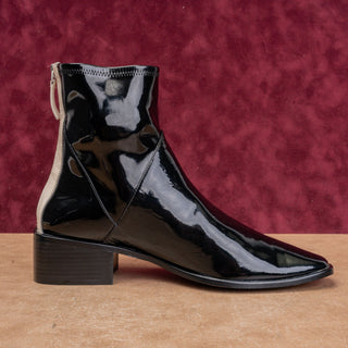 Linea Paolo Women Vitoria Black Patent Leather Dress Fashion Ankle Boots sz 11