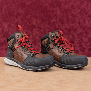 Keen Men Red Hook Waterproof Brown Leather Utility Work Boots sz 9