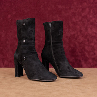CentoDieci Women Black Suede Retro 90s Vintage Ankle boots sz 7.5US EUR 38