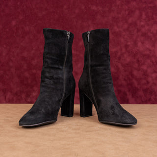 CentoDieci Women Black Suede Retro 90s Vintage Ankle boots sz 7.5US EUR 38