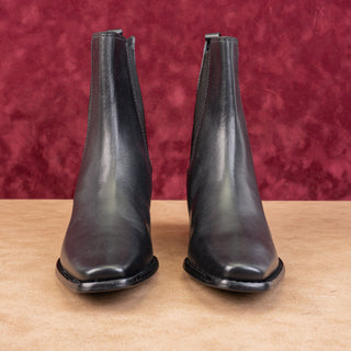 Tory Burch Women Classic Chelsea Black Leather Dress Office Ankle Boots sz 6