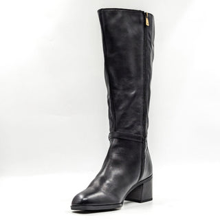 Naturalizer Women Sterling Black Leather Wide Calf Knee High Boots Size 8.5W-WC