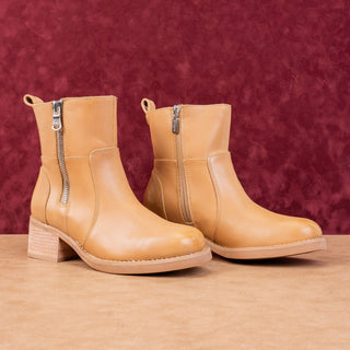 Blondo Women Carmine Banana Leather Zip Waterproof Moto Ankle Boots sz 8.5