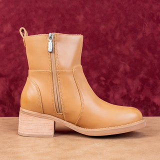 Blondo Women Carmine Banana Leather Zip Waterproof Moto Ankle Boots sz 8.5