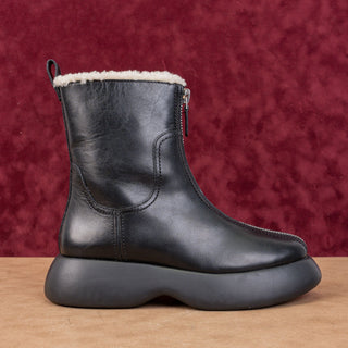 Phillip Lim Women Mercer Zip Shearling Combat Winter Snow Boots sz 9US EUR39