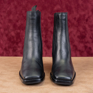 Loeffler Randall Women Arianna Western Chelsea Black Leather Ankle Boots size 7