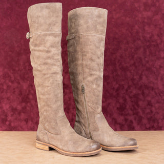 Marc Fisher Women Dreeam Brown Leather Block Heel Tall Boots sz 10