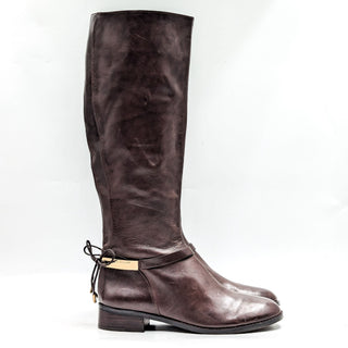 Antonio Melani Women Brown Leather Riding Equestrian Tall Boots Size 8